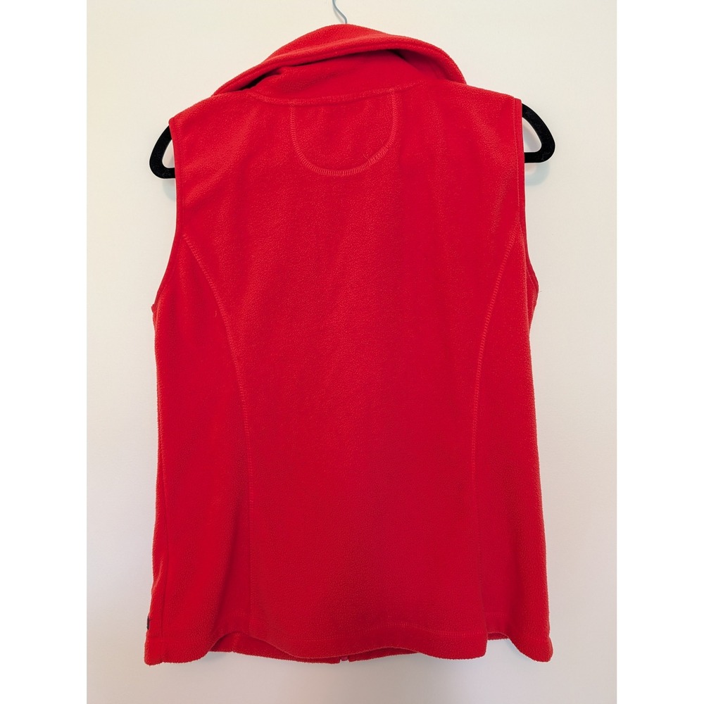 Calvin Klein Performance Fleece Full Zip Vest Womens L Coral Raspberry Pink Red - Picture 2 of 9